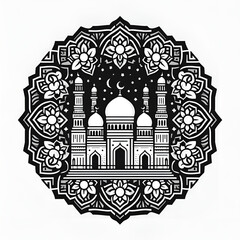 islamic calligraphy of mosque