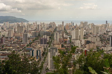 Fototapeta premium Overview of the city of Santos, Brazil