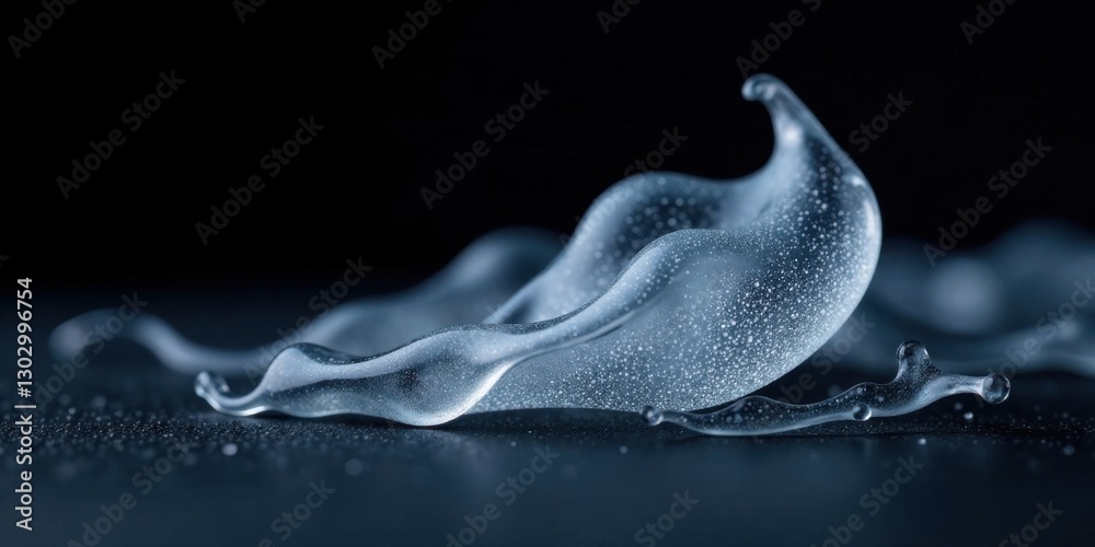 Aufkleber abstract fluid form a serene study in liquid dynamics and subtle textures