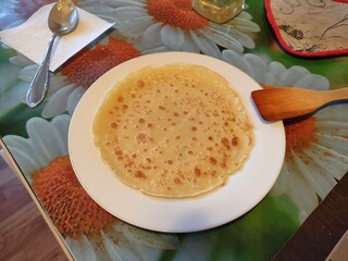 Fried pancakes on a plate