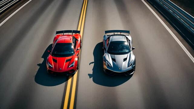 Cars in a drift race.