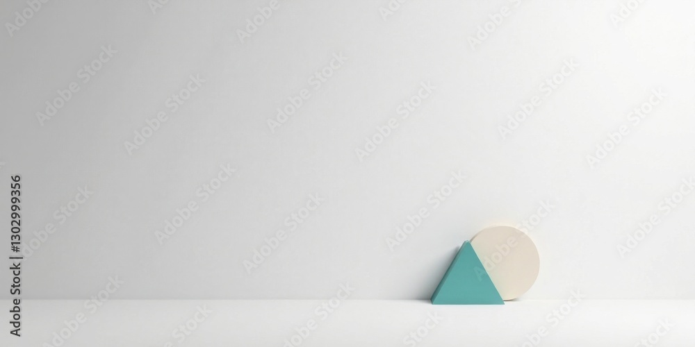 Leinwandbilder minimalist abstract shapes on white background simple geometric composition for modern design projec