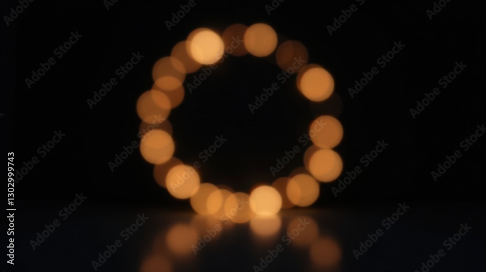 Poster abstract warm light circular bokeh background ideal for festive designs and elegant presentations