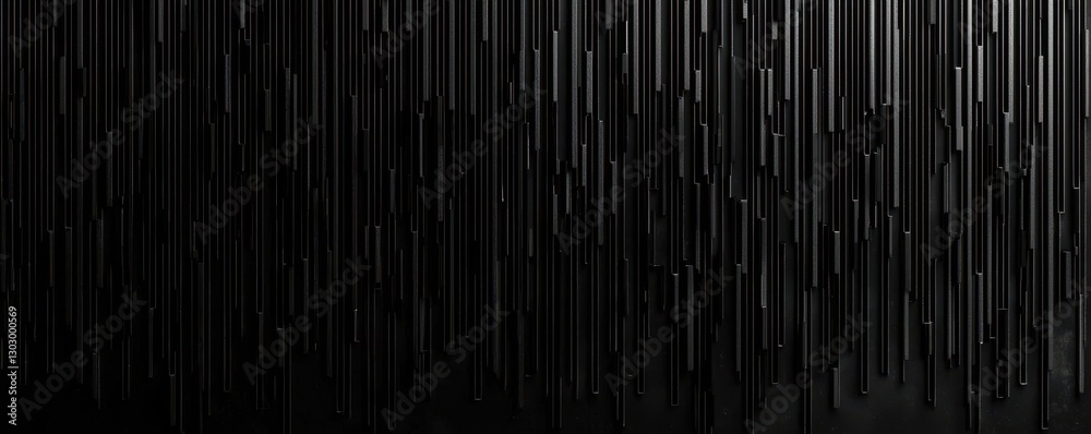 Poster A dark, abstract image featuring vertical lines that create a textured appearance, evoking a sense of depth and minimalism.