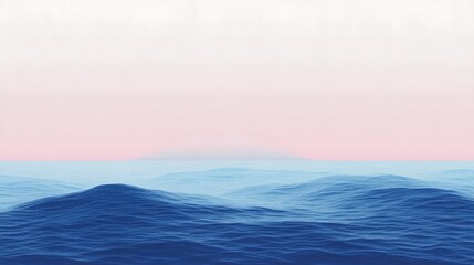 Obraz premium Gentle ocean waves with a colorful gradient sky in the background