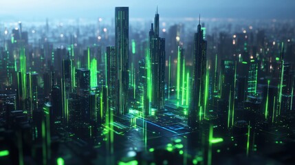 Neon Metropolis: A Futuristic Cityscape