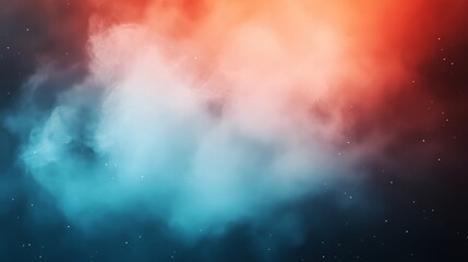 Naklejka premium Celestial Nebula: A Dreamlike Cosmic Landscape