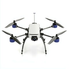 drone concept. Drone with four rotors and a camera for aerial photography and videography.