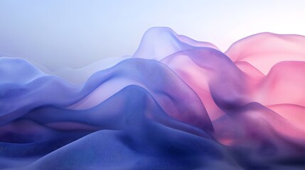 Obraz premium Abstract flowing fabric presents soft colors across a gradient background