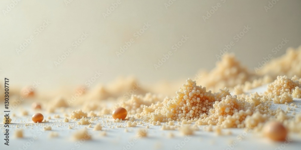 Fototapete abstract textured granular substance with small round elements scattered across a smooth surface