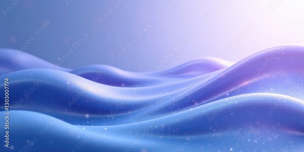 Poster serene blue undulating landscape a dreamlike abstract of gentle curves and soft light