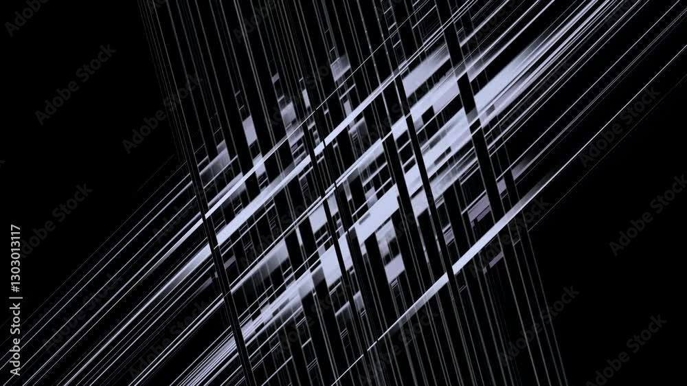Wall mural abstract black background for editing. black and white image of series of lines and squares. image i