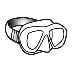simple vector diving safety goggles