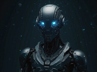 Naklejka premium futuristic cyber robot