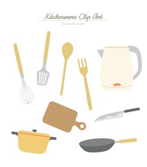 kitchenware clip art set illustration