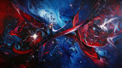 Colorful abstract swirl with vibrant fluid texture and dynamic movement