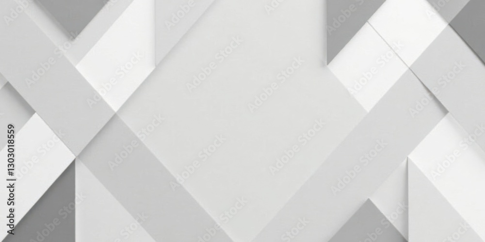 Poster Abstract grayscale geometric design with intersecting diagonal shapes and subtle shading variations creating a modern, elegant, and minimalist visual effect.