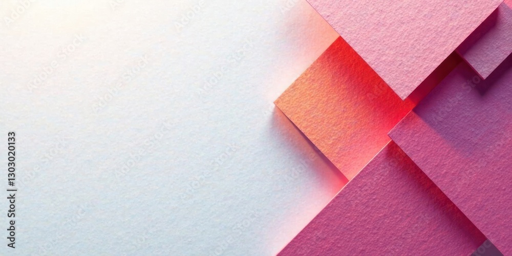 Aufkleber Abstract Pastel Paper Shapes Design Background Featuring a Soft Color Palette and Geometric Composition