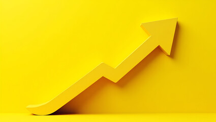 Title: A Stylized Modern Illustration of a Bold Rising Arrow

