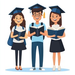 icon for presentation in dark blue colors cartoon white background 12