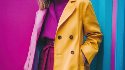 Vibrant Fashion Style with Natural Urban Background