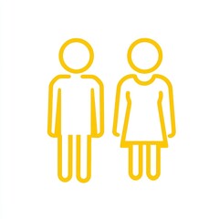 logo, two people in yellow outline