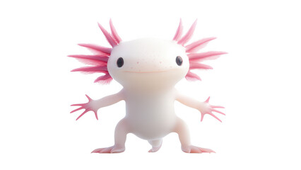 Cute Cartoon Axolotl Illustration