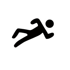 Dead body silhouette icon