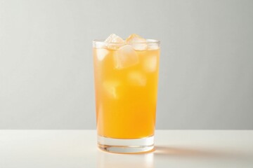 Refreshing iced beverage in a tall glass, perfect for a hot summer day