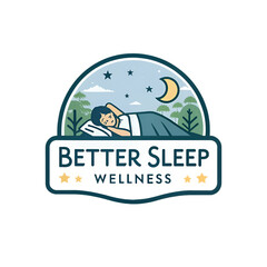 Better Sleep Wellness Logo on trasparent background
