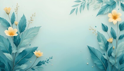 Artistic Background with Pastel Blue and Teal Accents