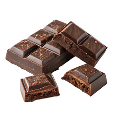 Dark Chocolate Bar on trasparent background