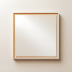 Obraz premium The image shows a white background with a beige border on a blank rectangular patch.