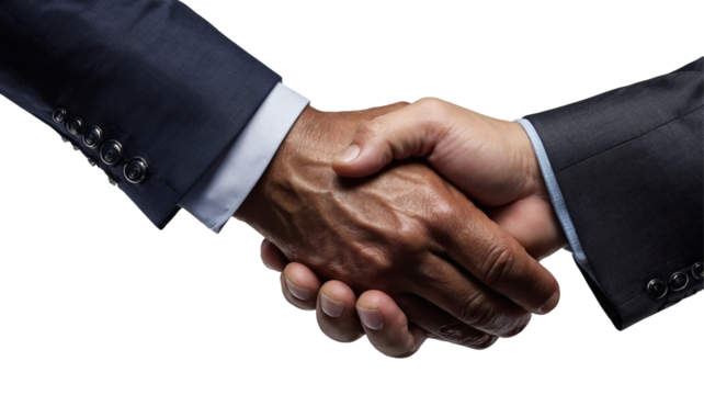 Close-Up Handshake Between Business Professionals Symbolizing Trust and Agreement