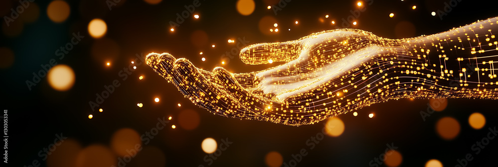 Poster a captivating display of a digital matrix showcases symbols cascading downward, illuminated by holog