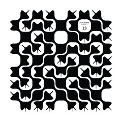 Abstract Vector Pattern - Unique, original, and completely random pattern design -  Paper pins Series A - 13