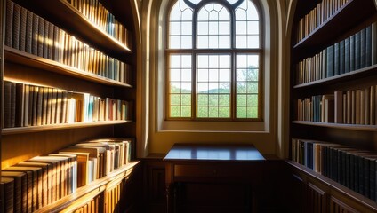 Obraz premium Sunlit Library