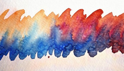 watercolor gradient with vibrant blue and burnt orange blending in organic brushstroke texture, abstract art for background