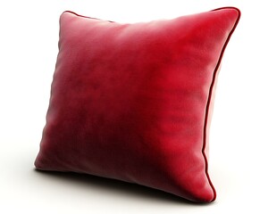 Red cushion on white ground