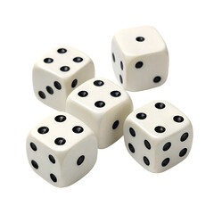 White Dice: Game, Gamble, Chance on trasparent background