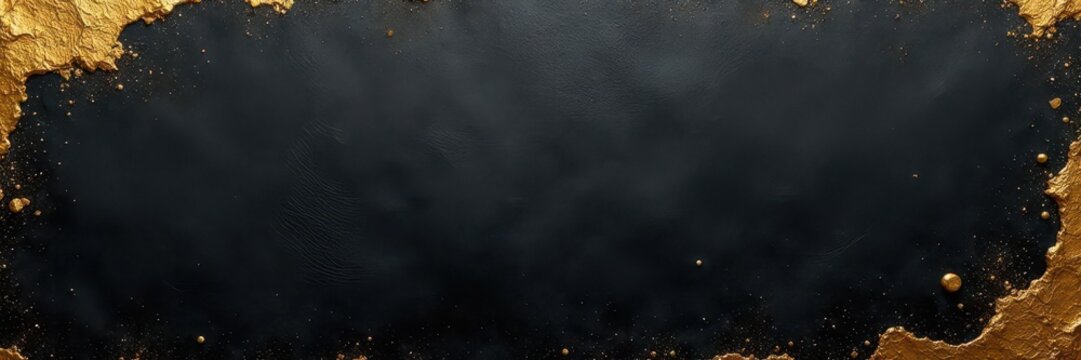 Black metal with gold leaf, heavily textured and worn , distressed, industrial, overlay