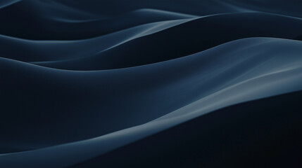 Fototapeta premium Minimalist Deep Blue Fabric Waves with Soft Lighting
