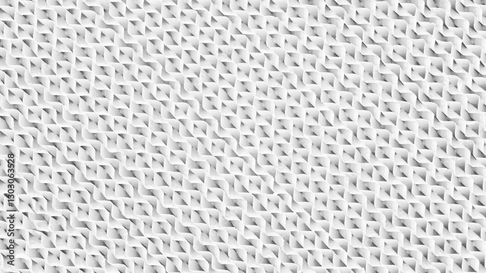 Poster A white background with a pattern of squares and triangles. The pattern is very simple and clean