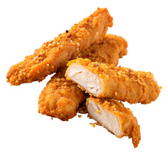 Crispy Chicken Tenders Recipe on trasparent background