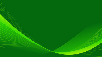 Abstract Green Wave Background with Elegant Line Pattern Design