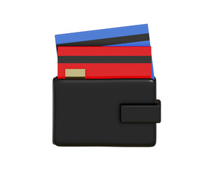 wallet with credit cards