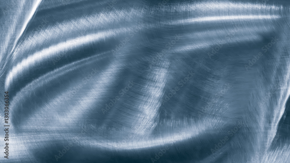 Poster abstract blue textured background  blurred metallic texture that appears to be reflection of silver object. texture is smooth and shiny, giving it sleek and modern look. scene is one of sophisticated