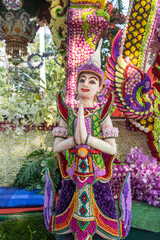 thailand angel at chiang mai flower festival parade