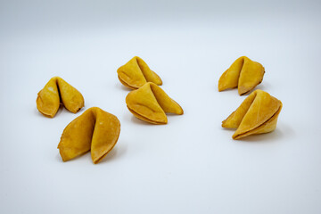 메모를 숨기고있는 맛있어 보이는 포츈쿠키