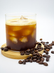 갈색 커피, 원두, 커피원두, 아이스커피